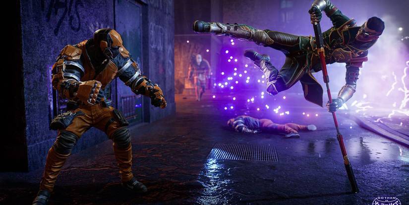 Robin Fighting A Grunt In Gotham Knights