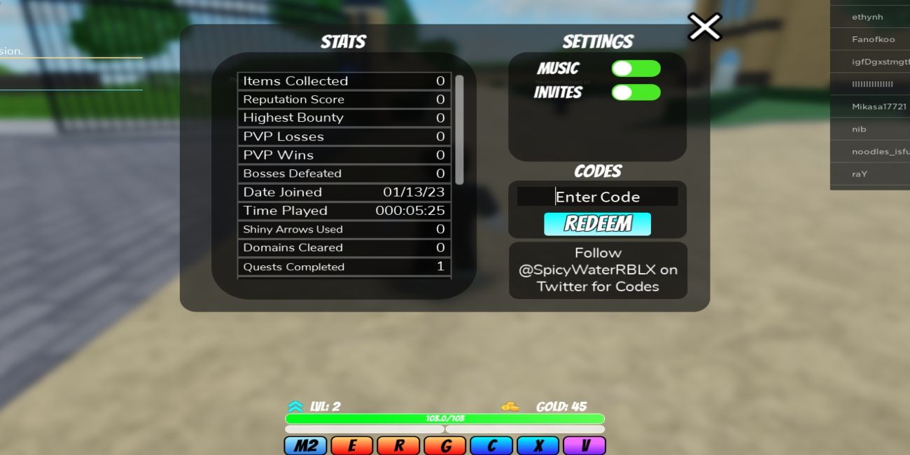 Roblox: World of Stands Codes