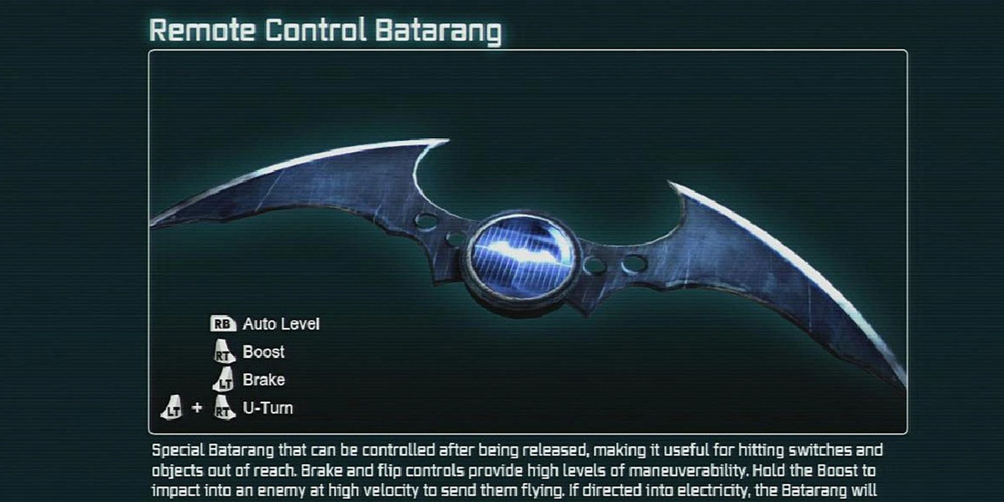 Romote Control Batarang From The Arkham Series