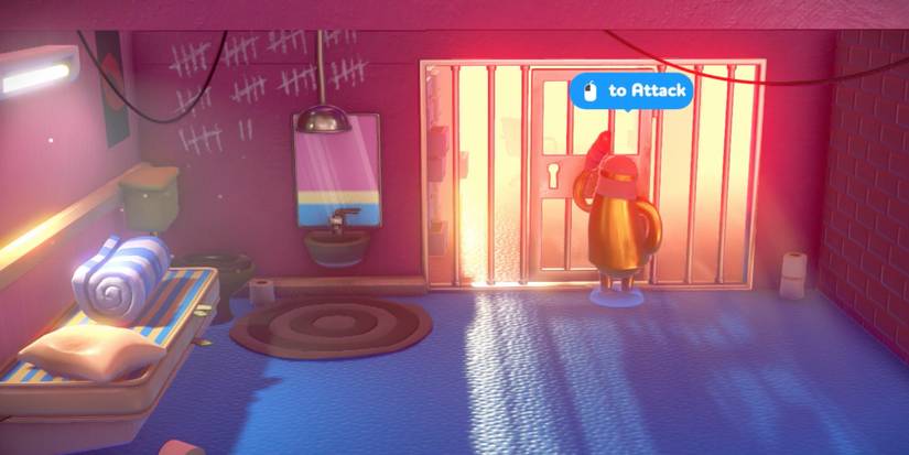 Player uses melee weapon to break out pf prison