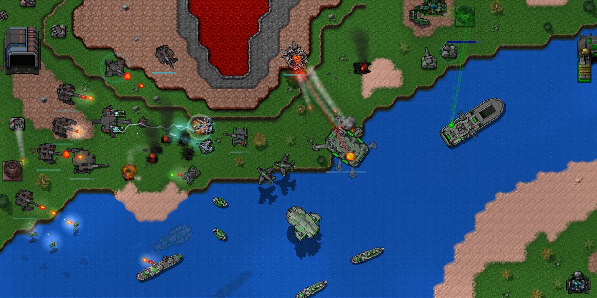 a screenshot from Rusted Warfare