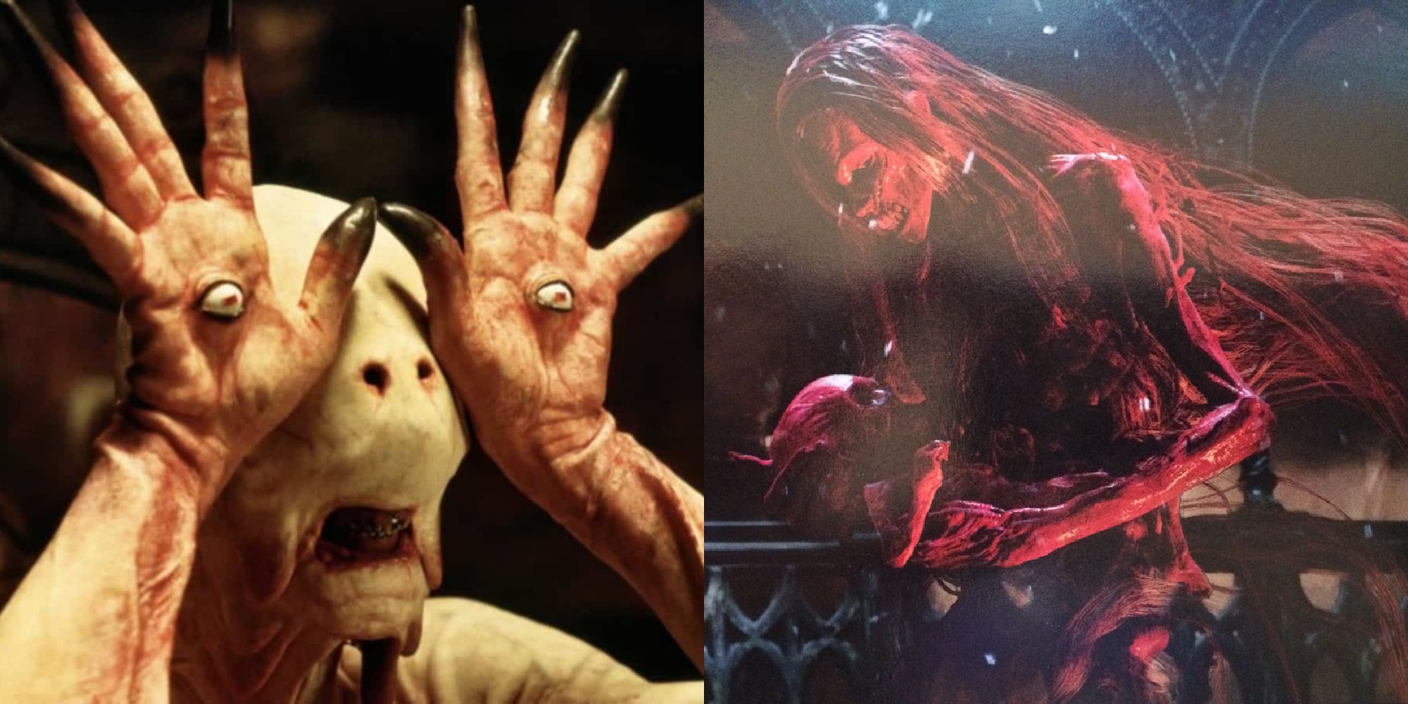The Pale Man from Pans Labyrinth and Enola from Crimson Peak.