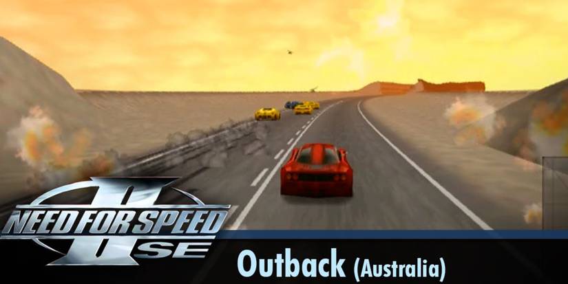Screenshot Of Need For Speed 2 Set In The Australian Outback