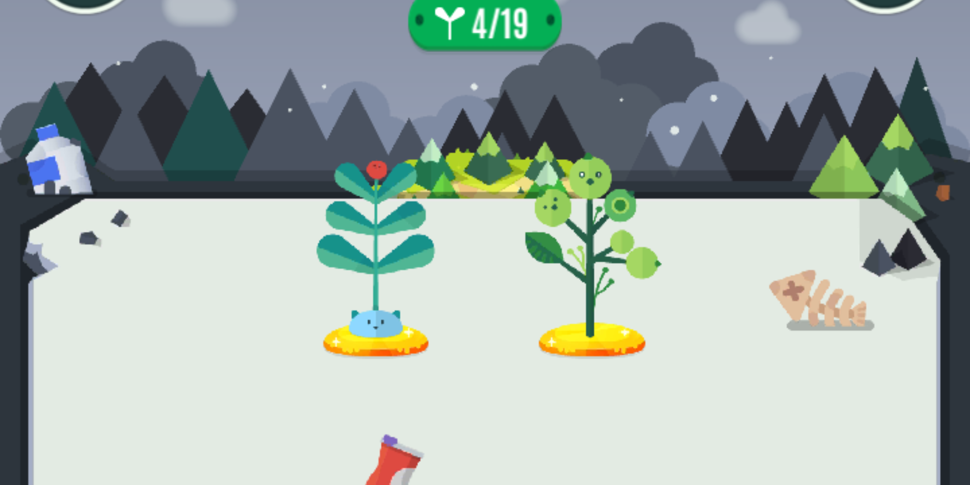 Pocket Plants first level iOS
