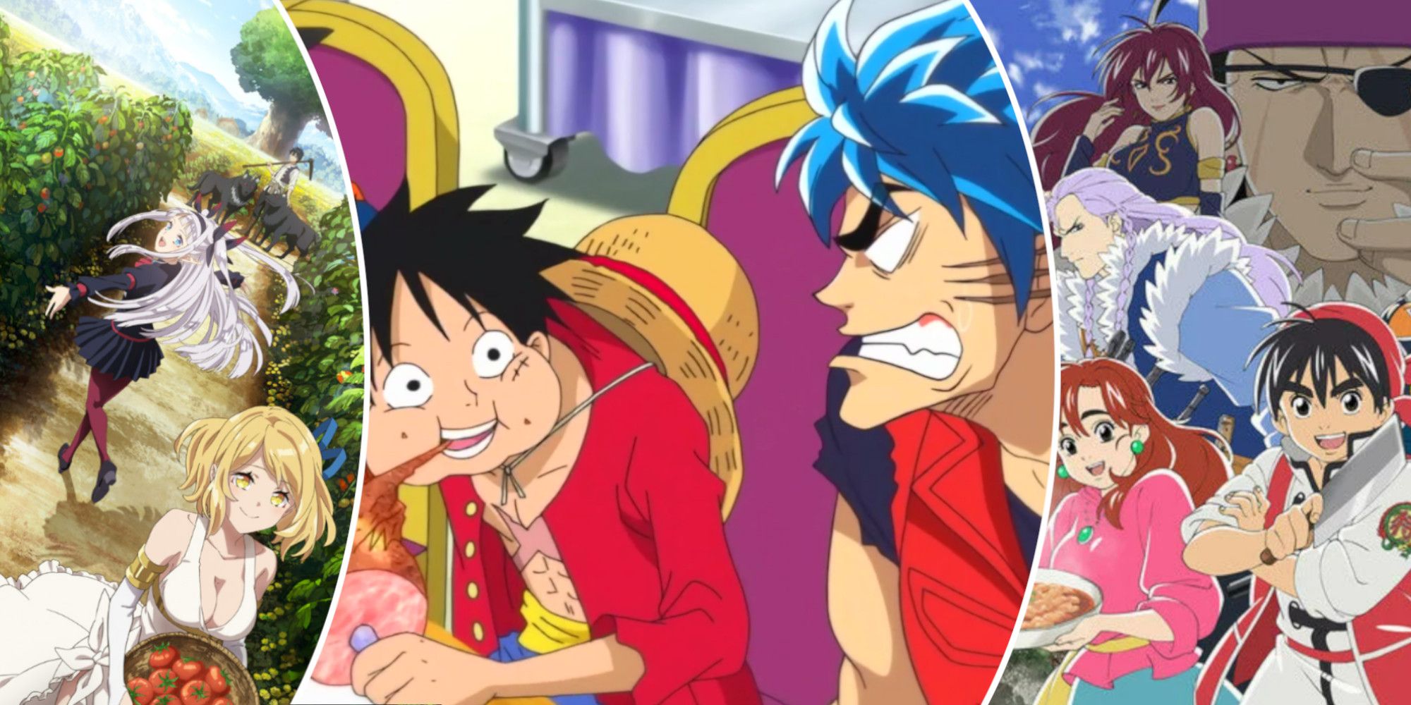 Shows like Campfire Cooking in Another World: Farming in Another World, Toriko, Cooking Master Boy