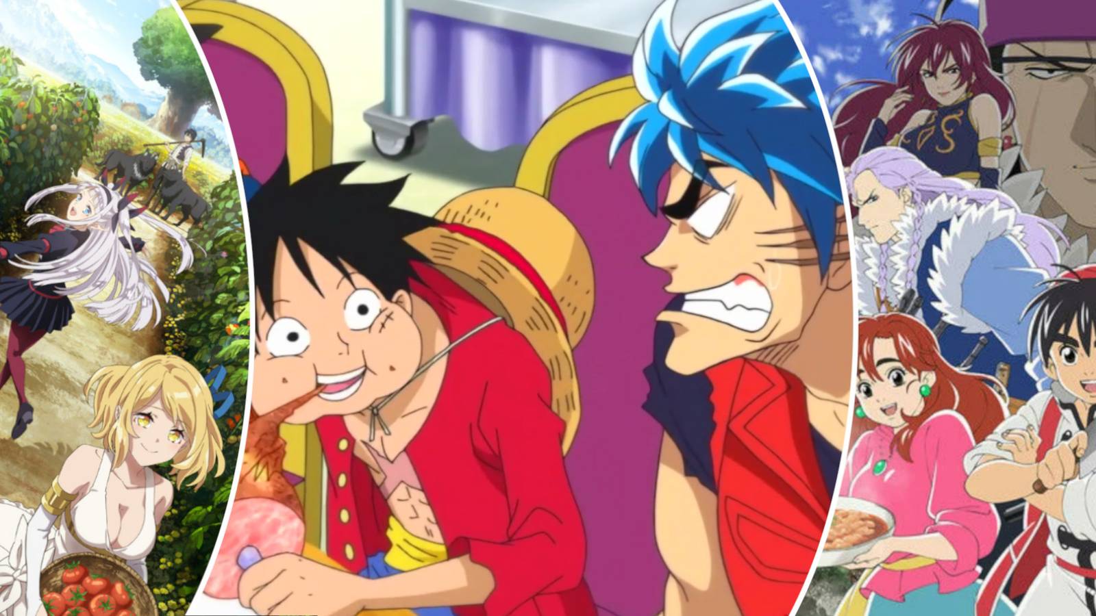 Shows like Campfire Cooking in Another World: Farming in Another World, Toriko, Cooking Master Boy