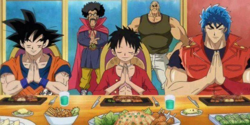 Shows like Campfire Cooking in Another World Toriko crossover with Dragon Ball Z and One Piece