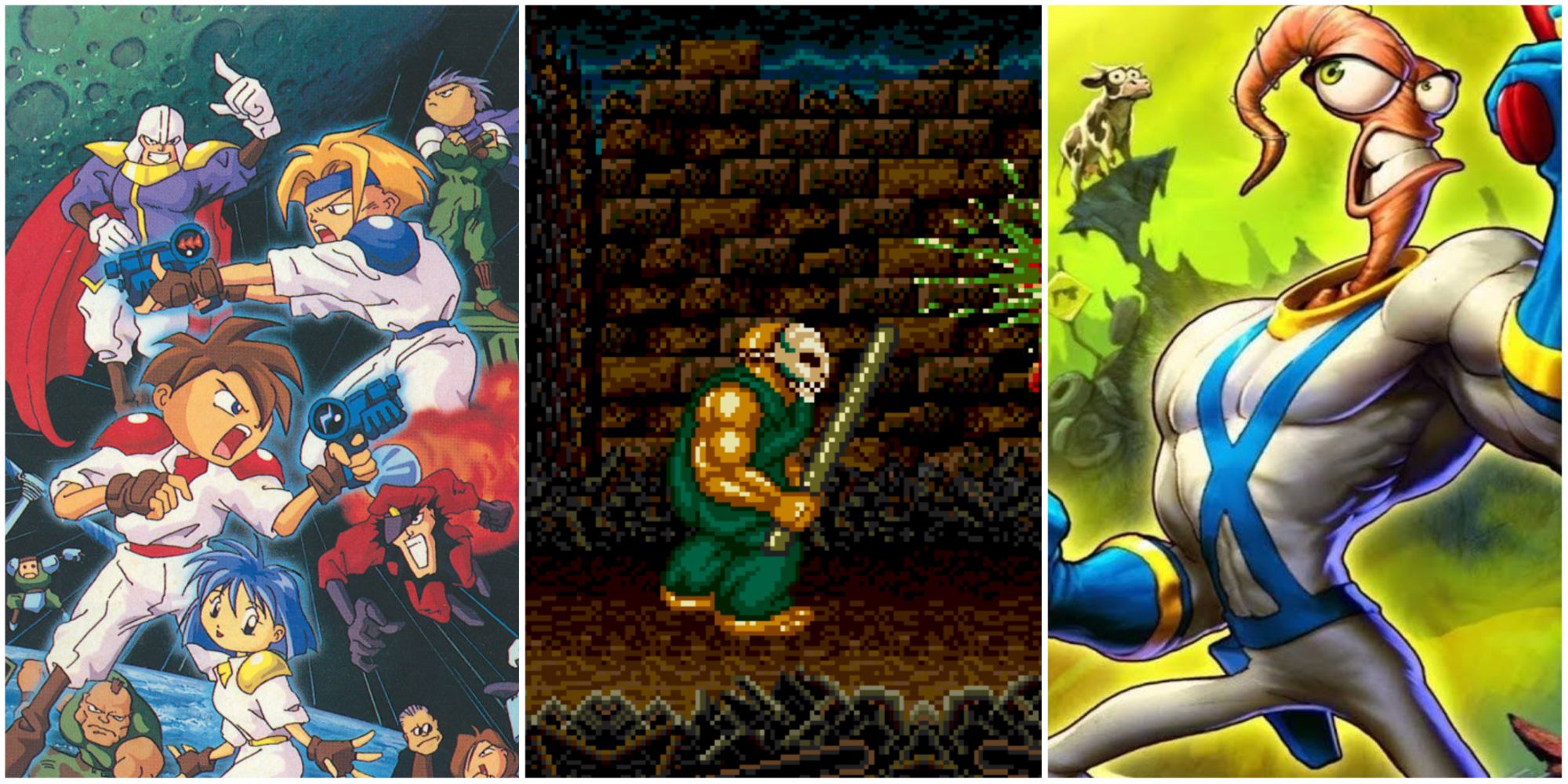 Gunstar Heroes Splatterhouse Earthworm Jim