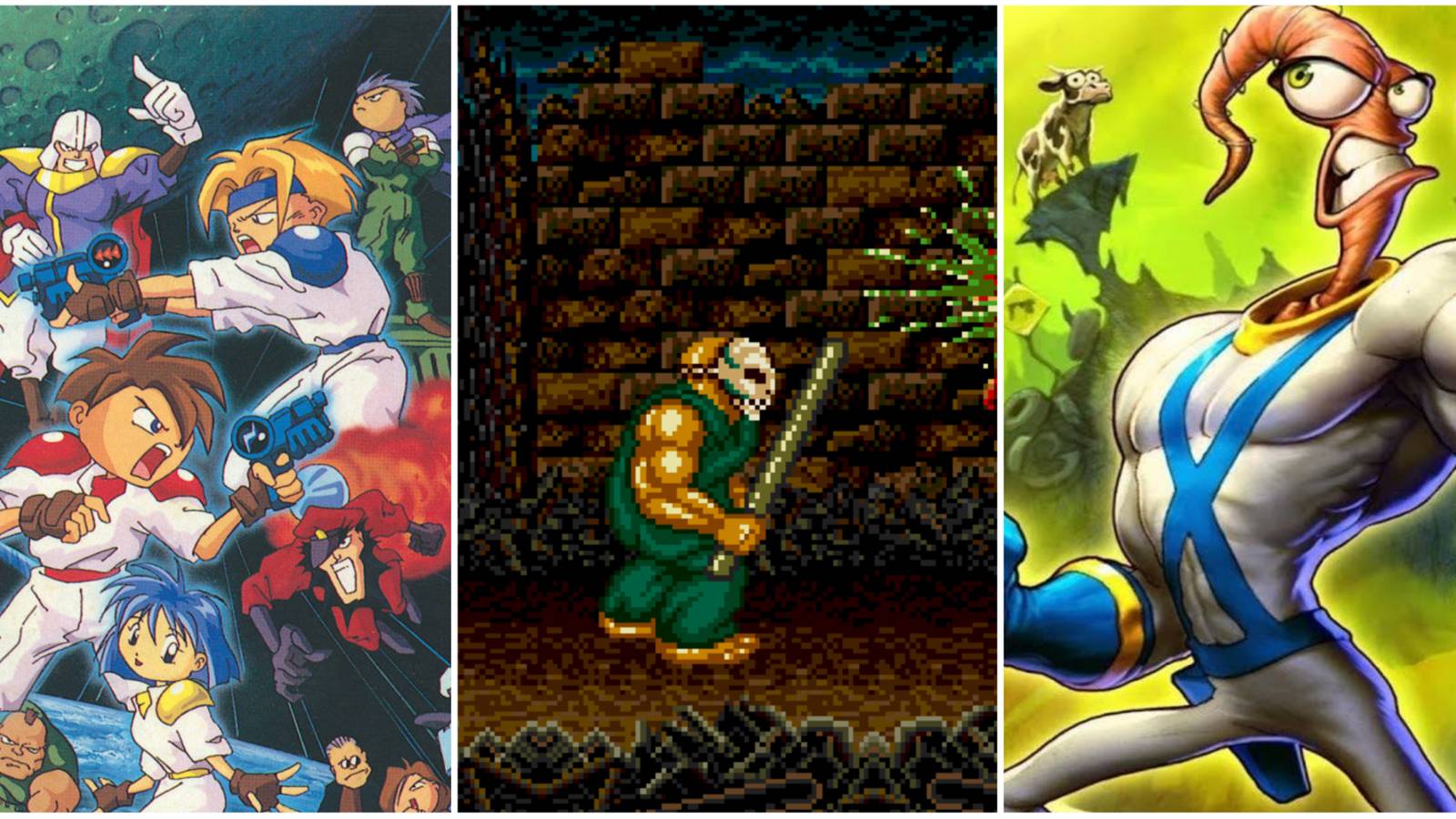 Gunstar Heroes Splatterhouse Earthworm Jim
