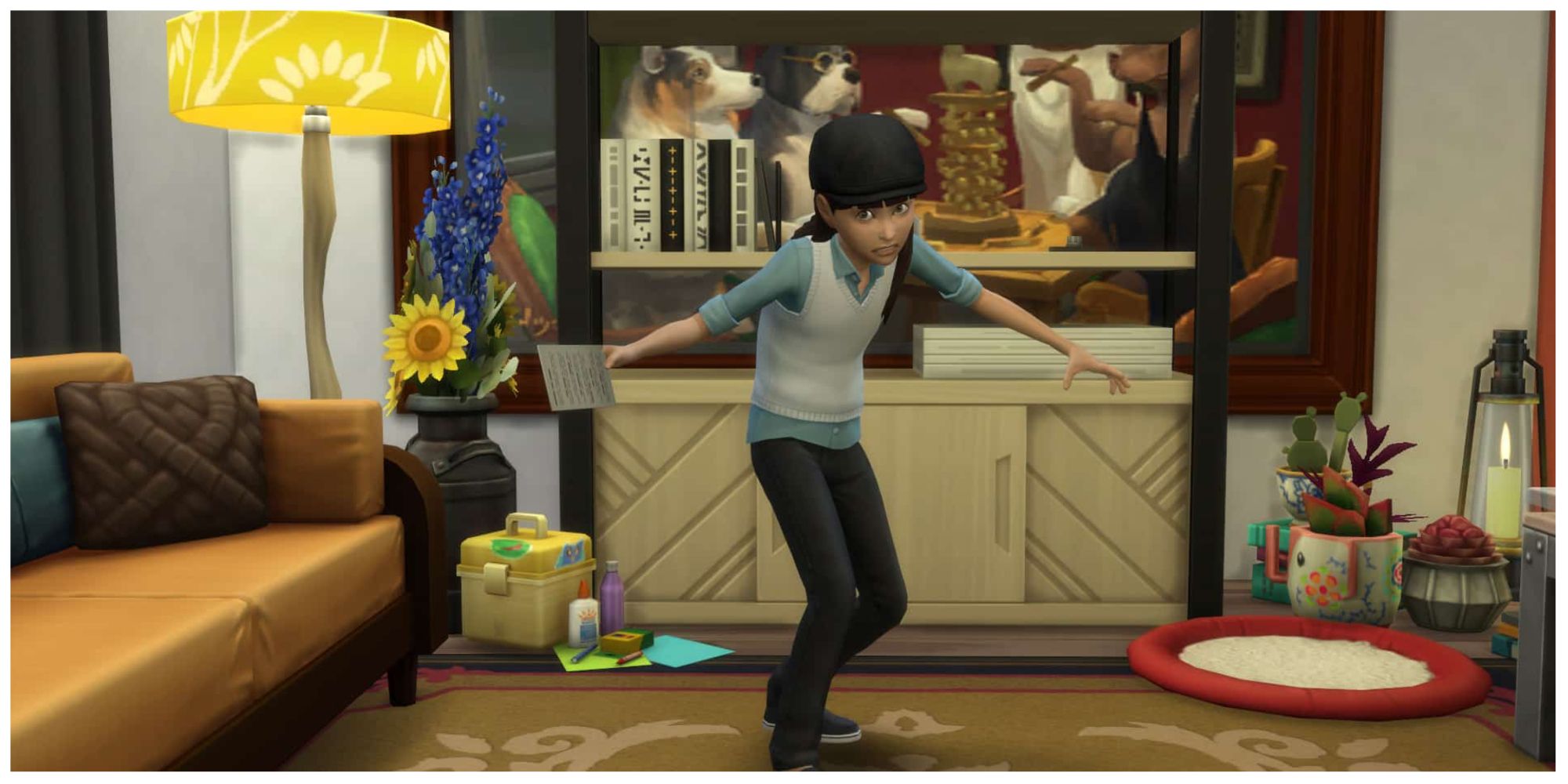 a Sim practicing drama in The Sims 4