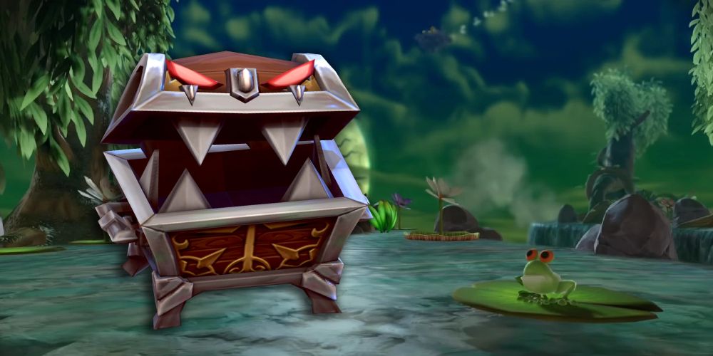 Chomp Chest in the Monster Marsh from Skylanders Trap Team