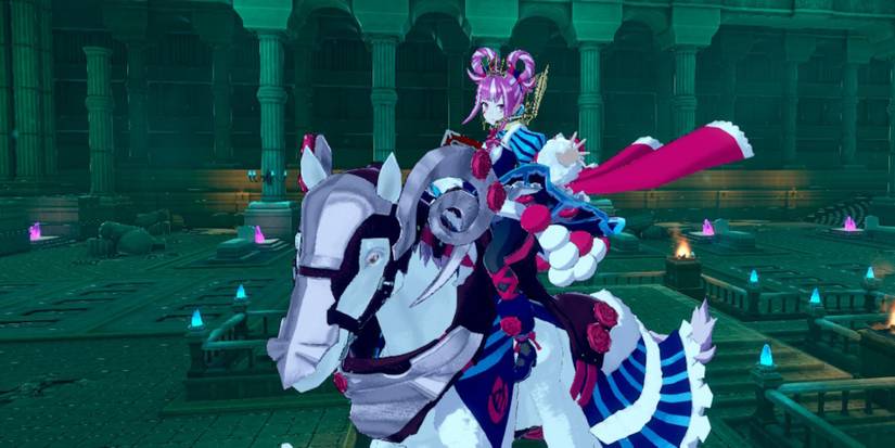 Hortensia as a Sleipnir Rider in Fire Emblem Engage