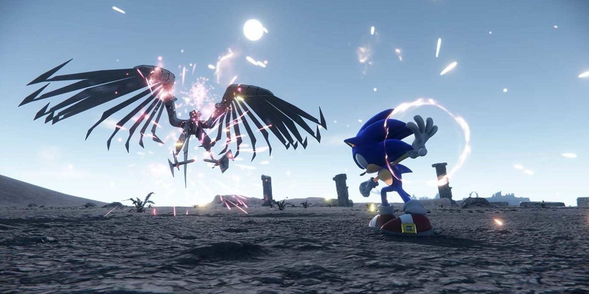 Sonic Frontiers metal bird and sonic 