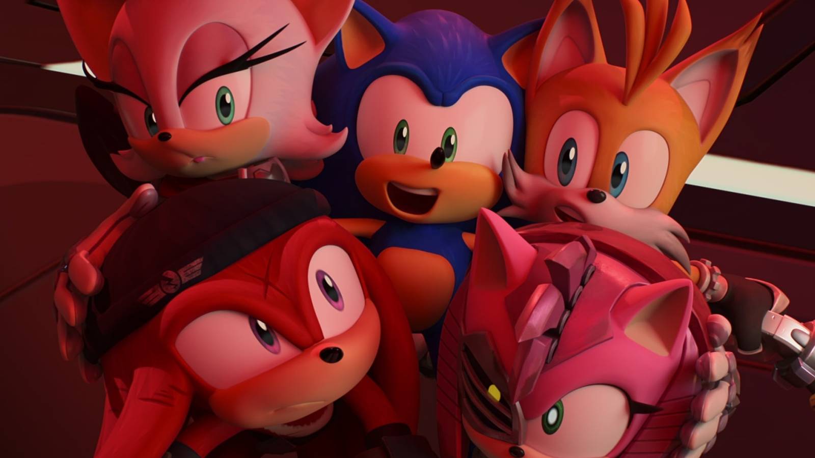 Sonic, Tails, Rouge, Knuckles, and Amy in Sonic Prime