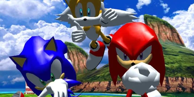 Sonic, Tails, and Knuckles posing 