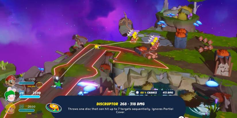 Players can target a POW Block with an attack if no enemies are in range