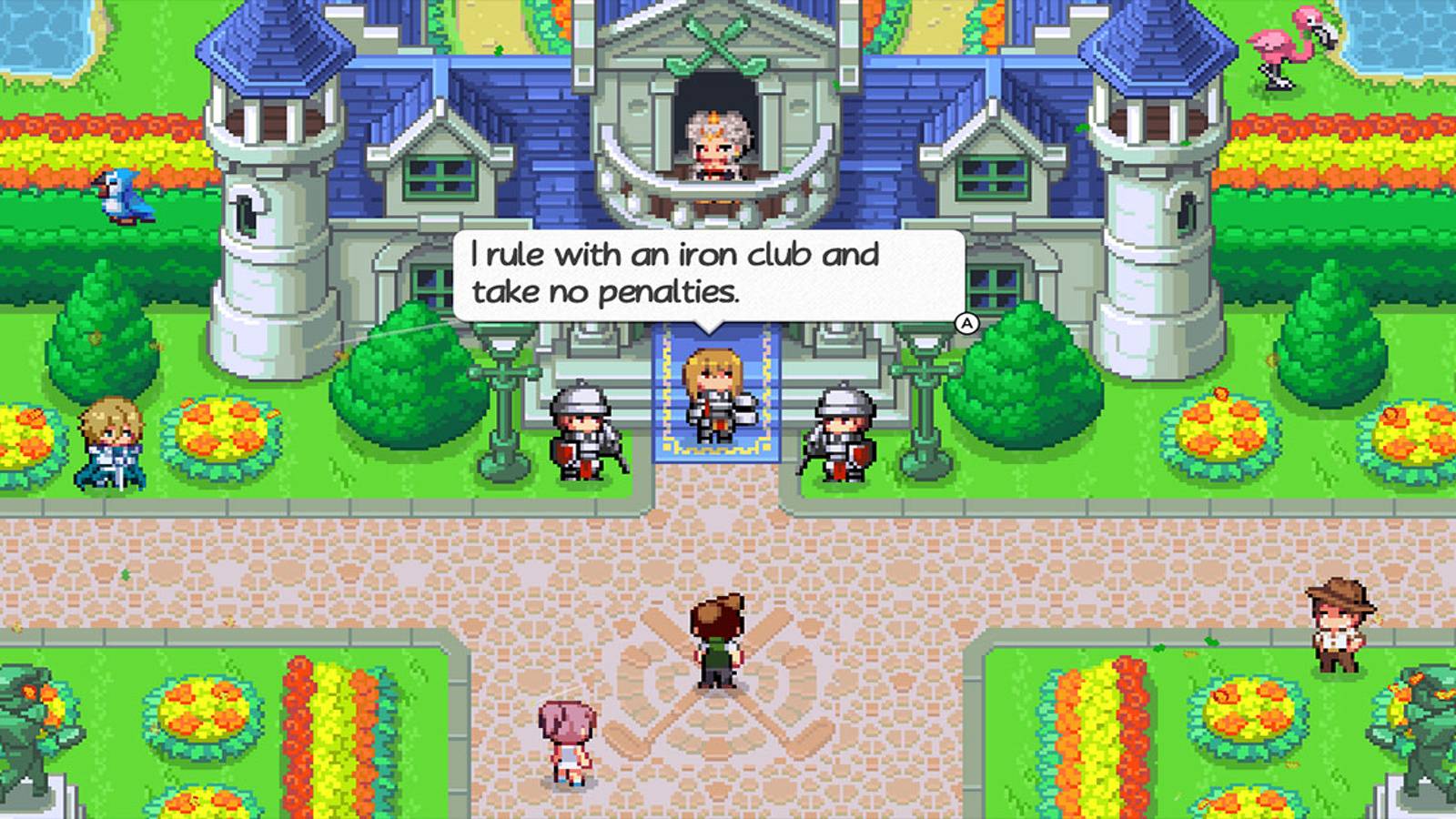 A screenshot from the golfiing section of the Sports Story main quest line