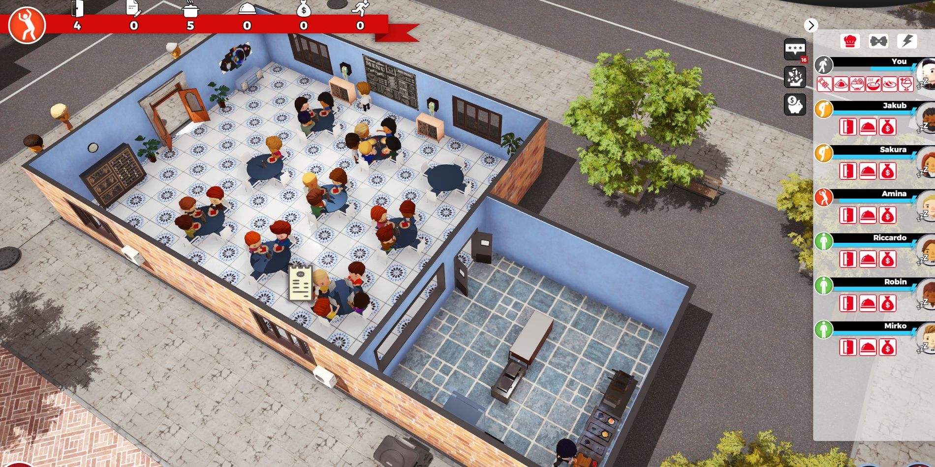 A screenshot of gameplay featuring Chef: A Restaurant Tycoon Game.