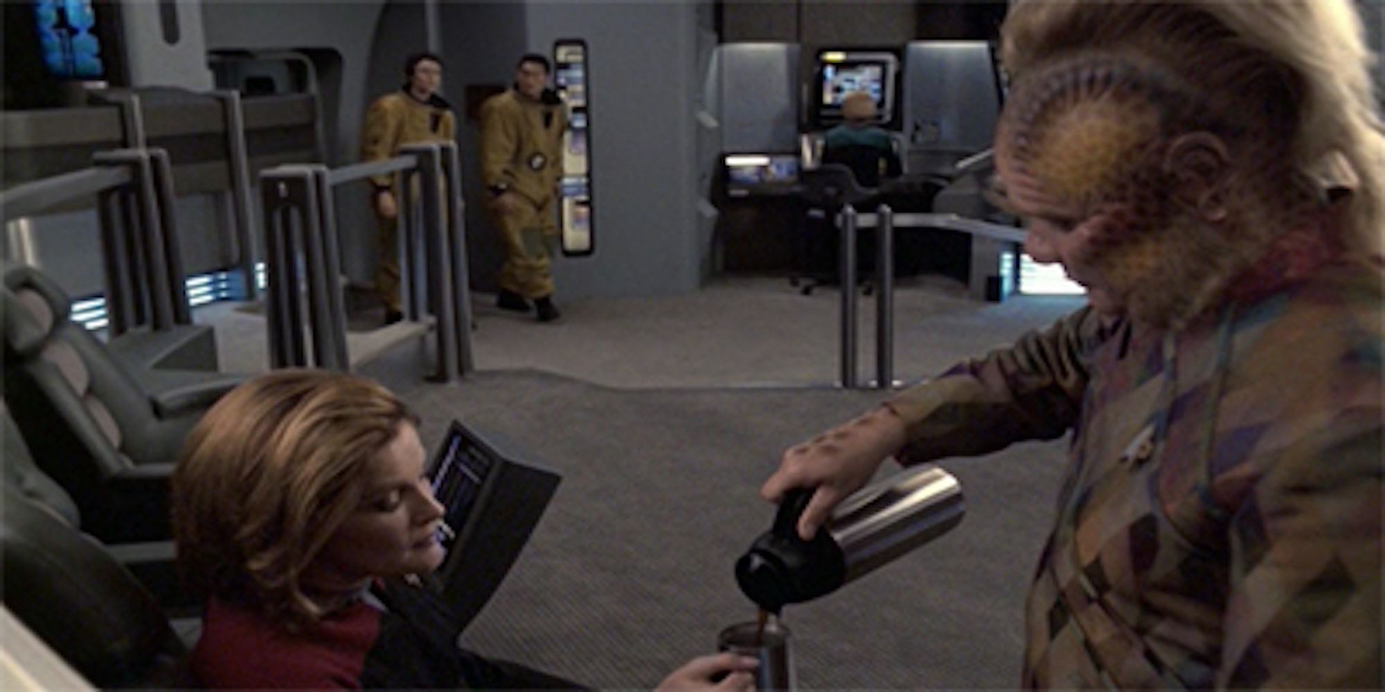 Members of a time dilated species board Voyager