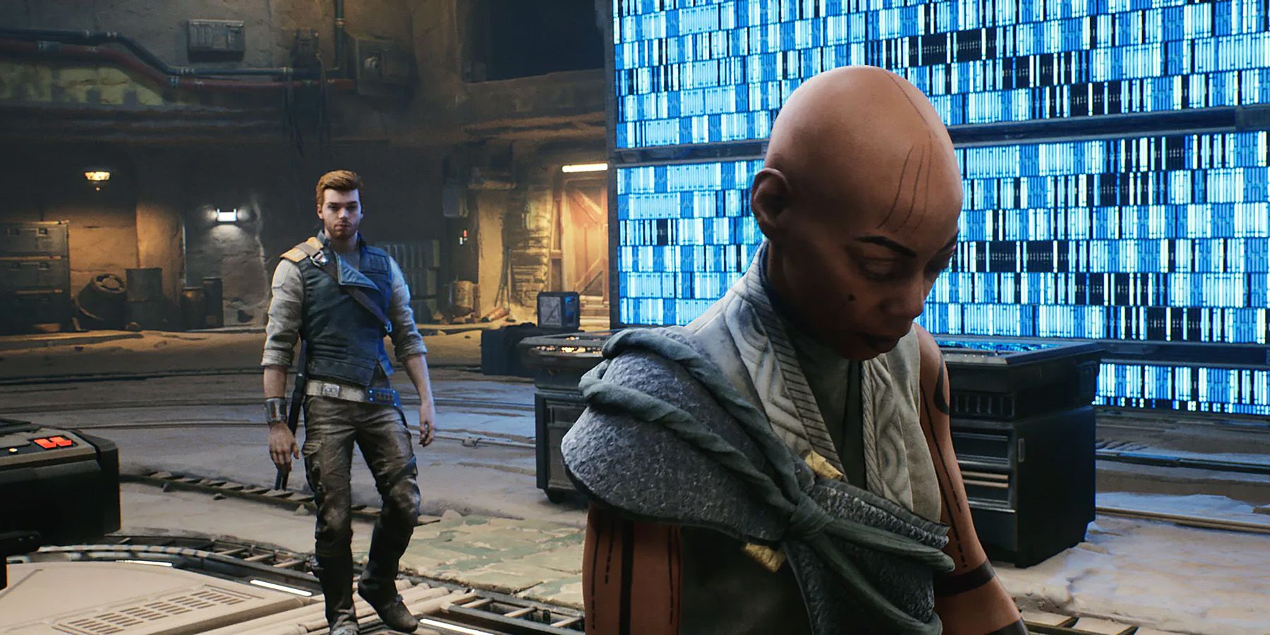 Screenshot of Cal Kestis and Cere Junda from Star Wars Jedi: Survivor