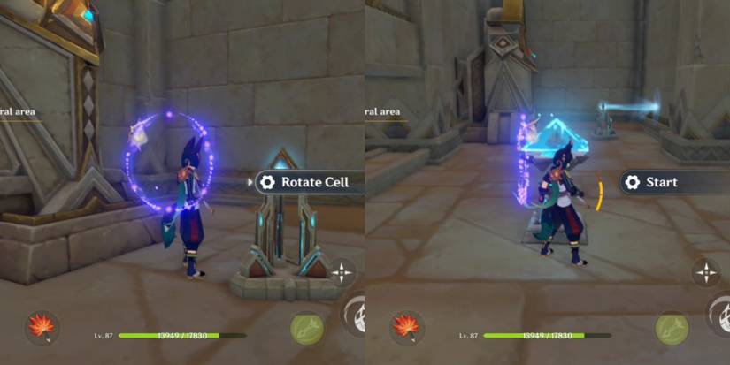 starting the mechanism to make the wall invisible in genshin impact