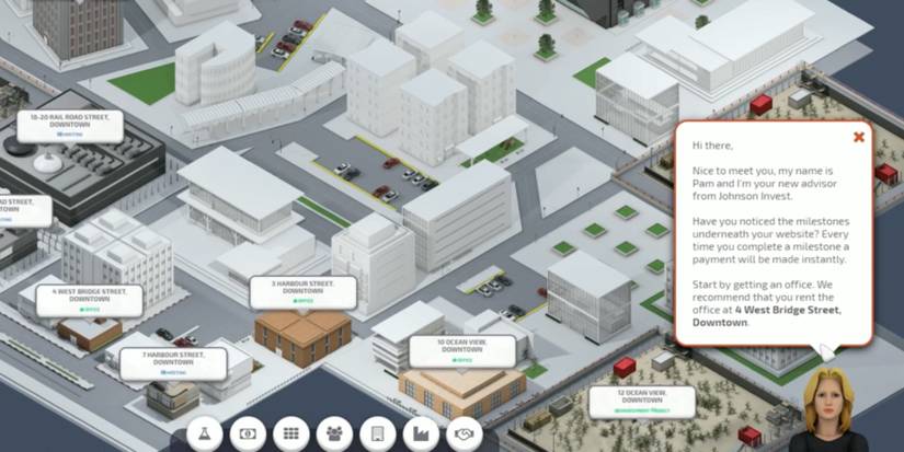 Player interacts with the business advisor