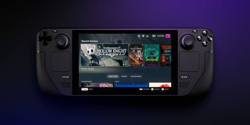 Rendering of a Steam Deck on a dark background