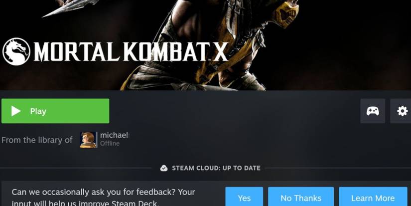 steam deck playing a borrowed game