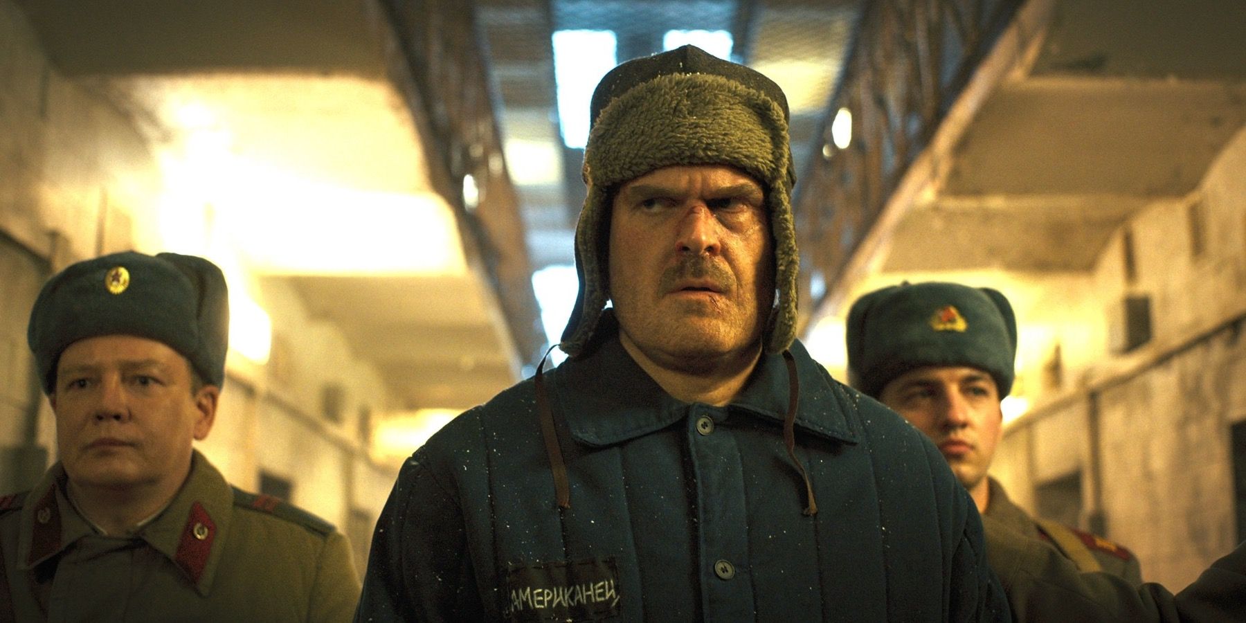Stranger Things Hopper Guarded by Russians
