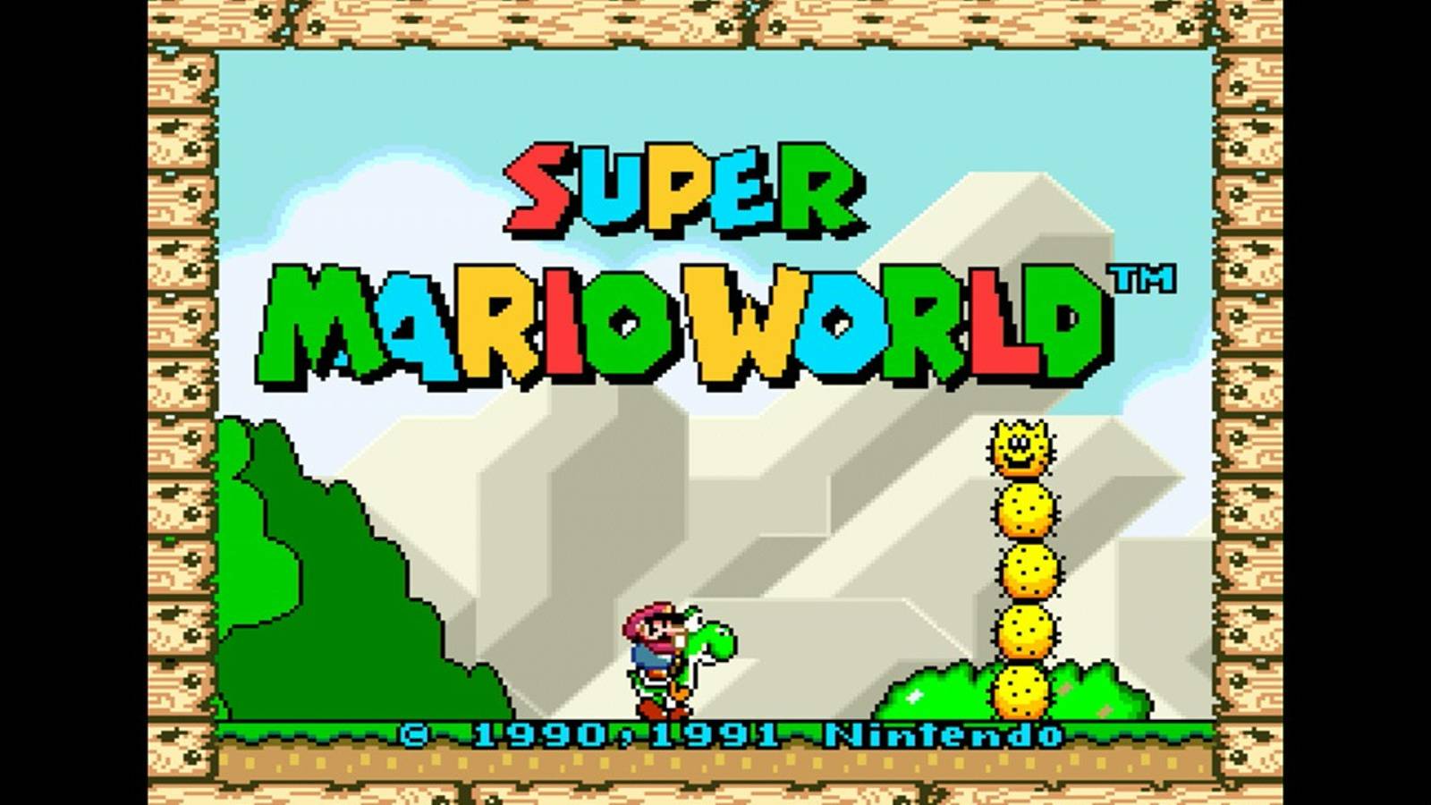 Super Mario World title screen