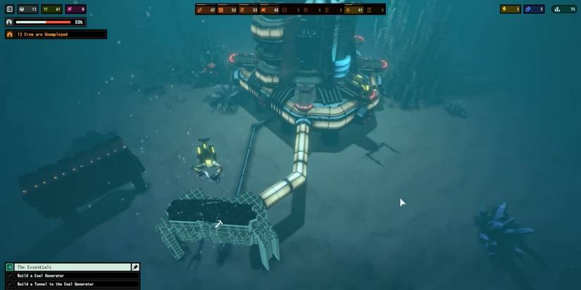 Player uses Power Lines and Tunnels to connect structures