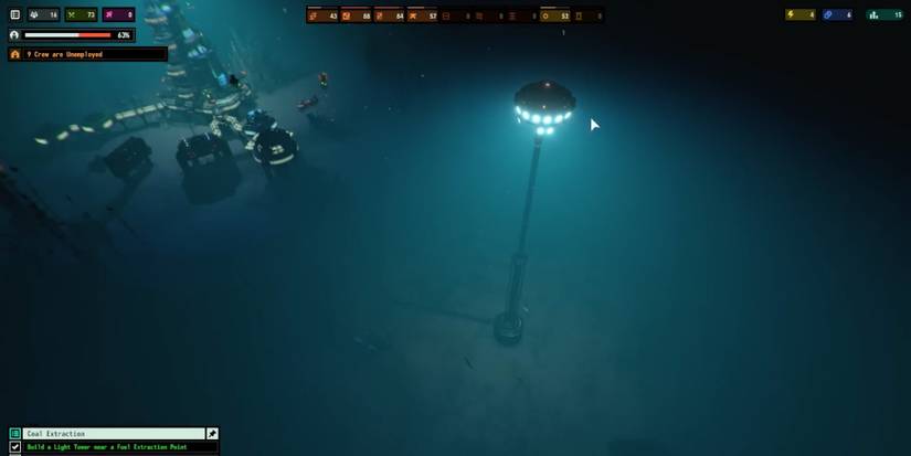 Player completes building a Light Tower underwater
