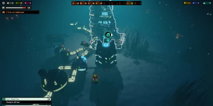 Player manages resources and crew members for better survival