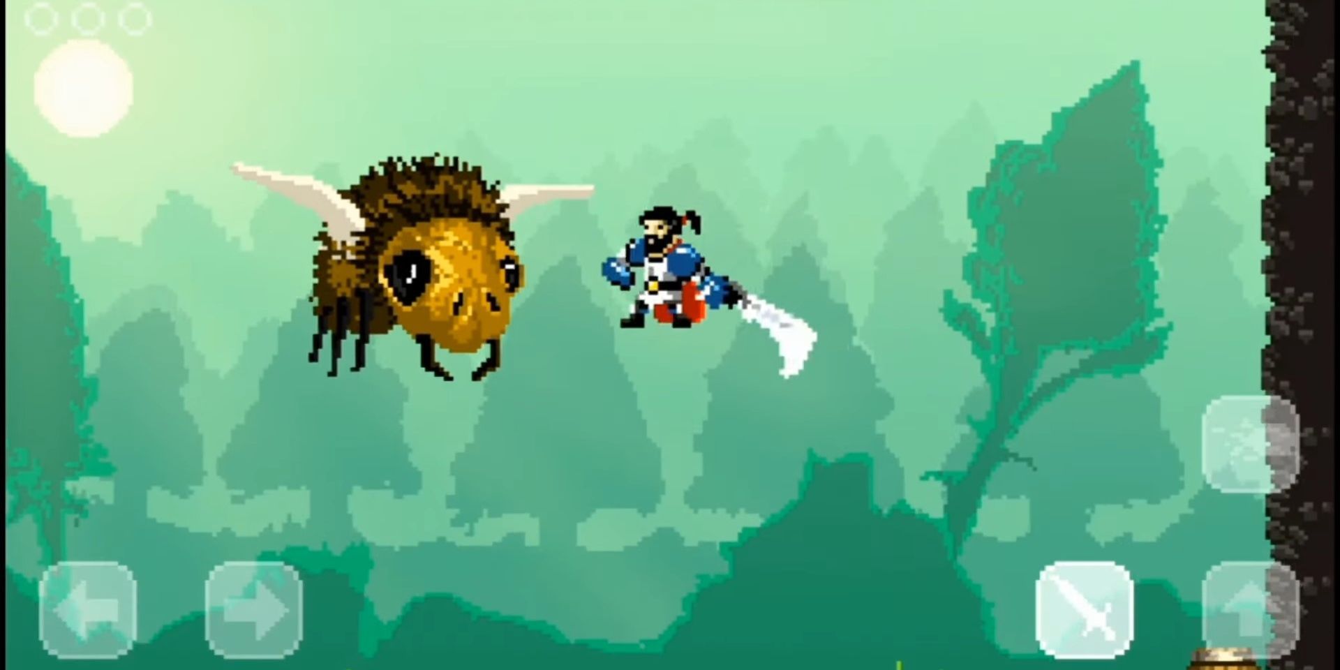 A screenshot from the video game Sword of Xolan