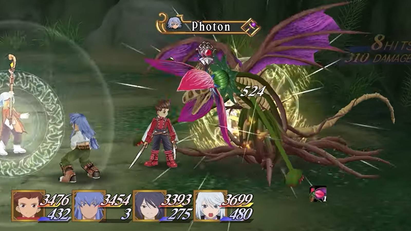 Tales of Symphonia Remastered combat