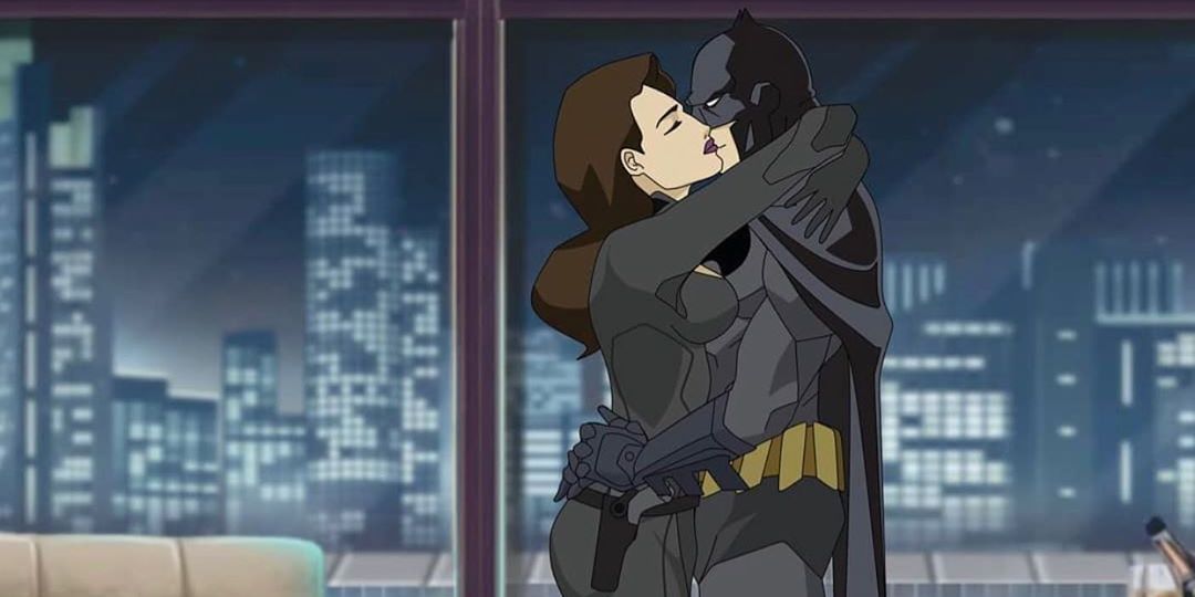 Talia al Ghul and Batman kiss