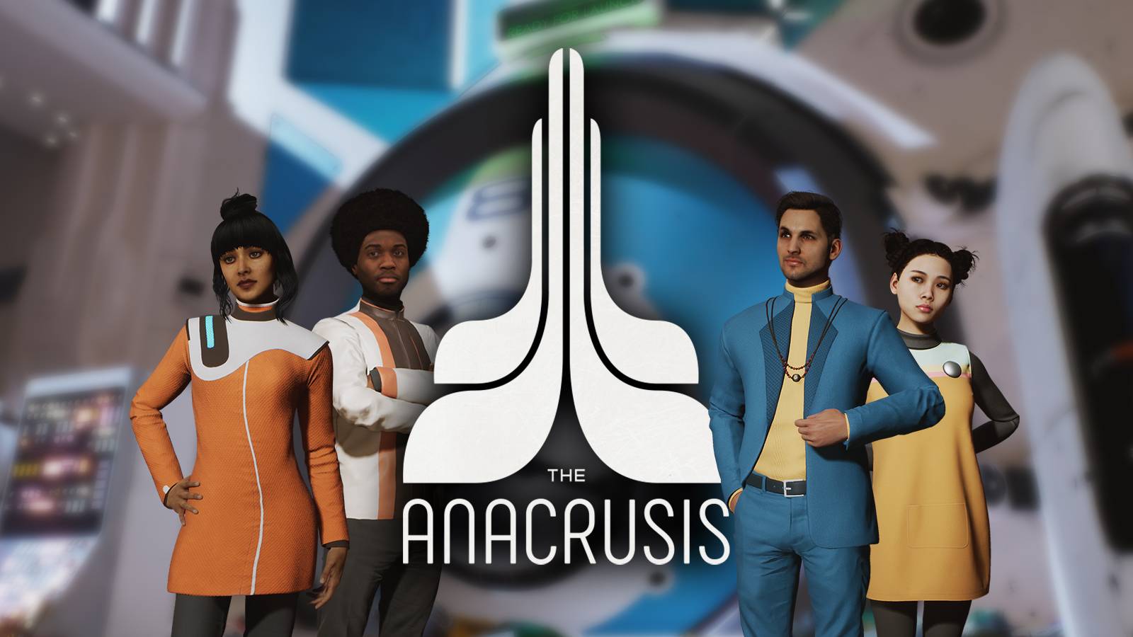 The Anacrusis logo with character lineup.