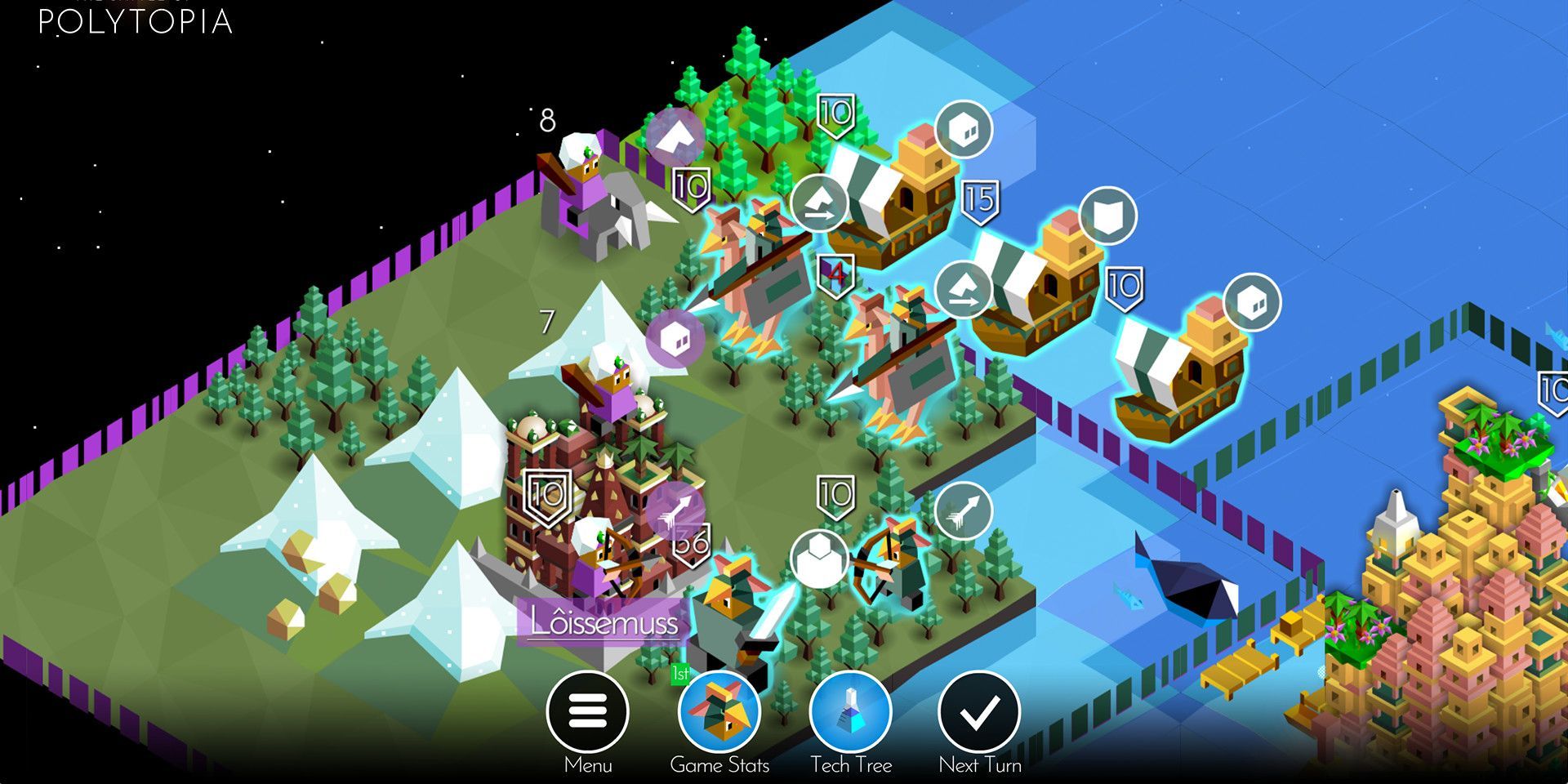 a screenshot from The Battle For Polytopia