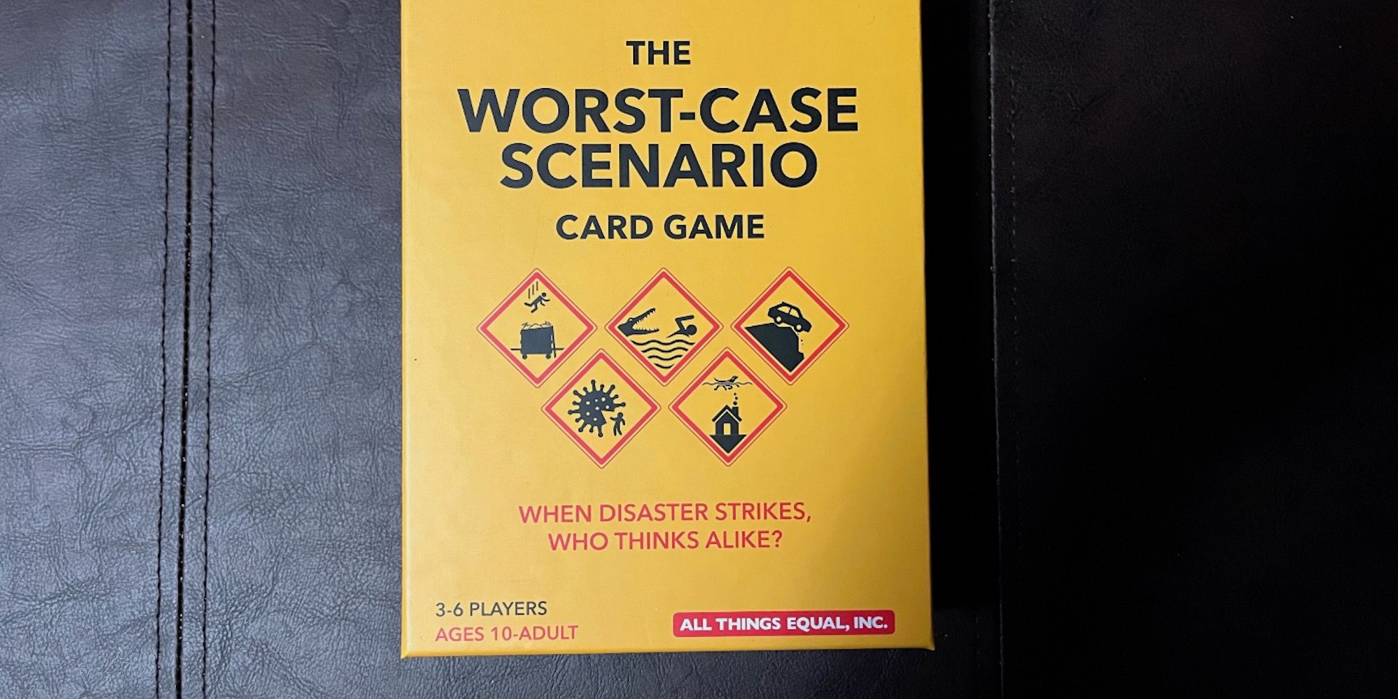 The board game box for The Worst Case Scenario