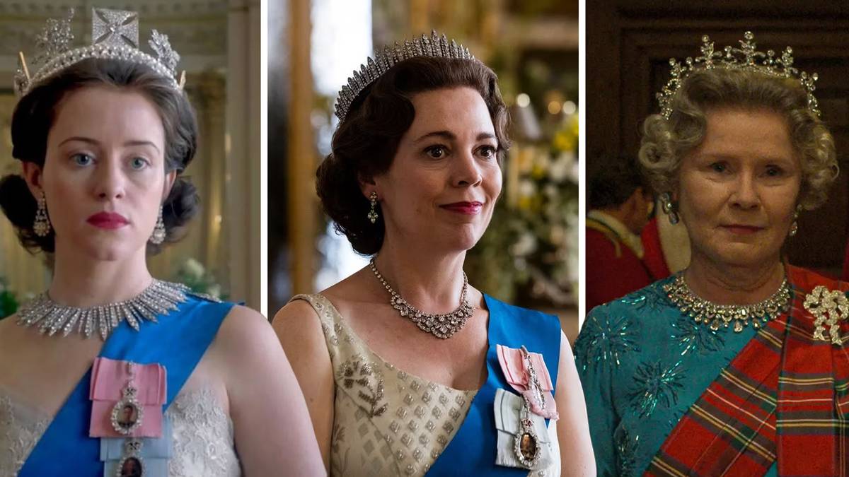 Olivia Colman, Claire Foy, and Imelda Staunton portray the Queen in The Crown