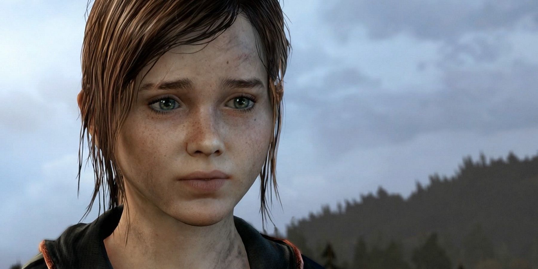 Image from The Last of Us showing a close-up of Ellie.