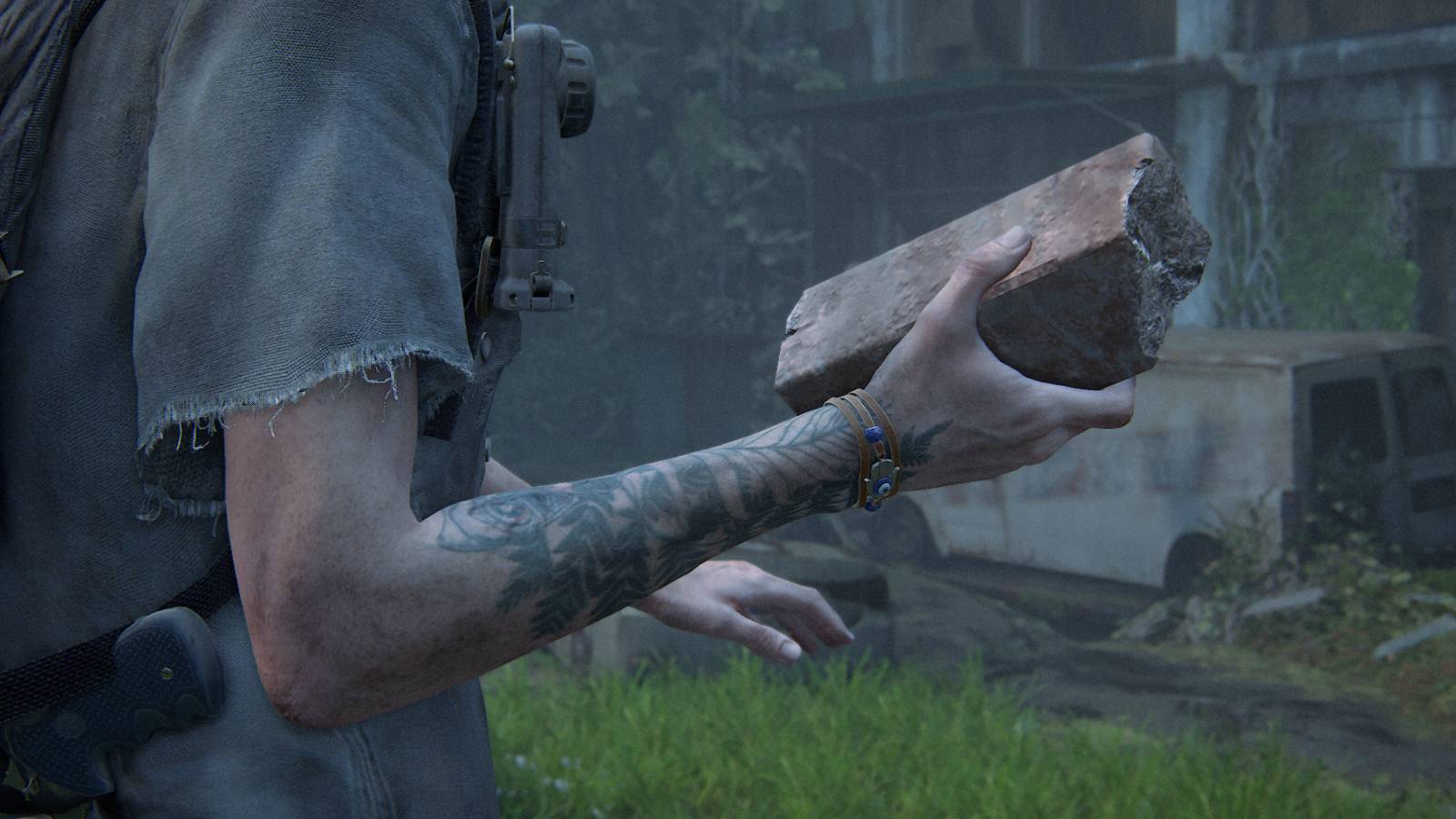 the last of us hbo bricks bottles shiv melee weapon stealth combat