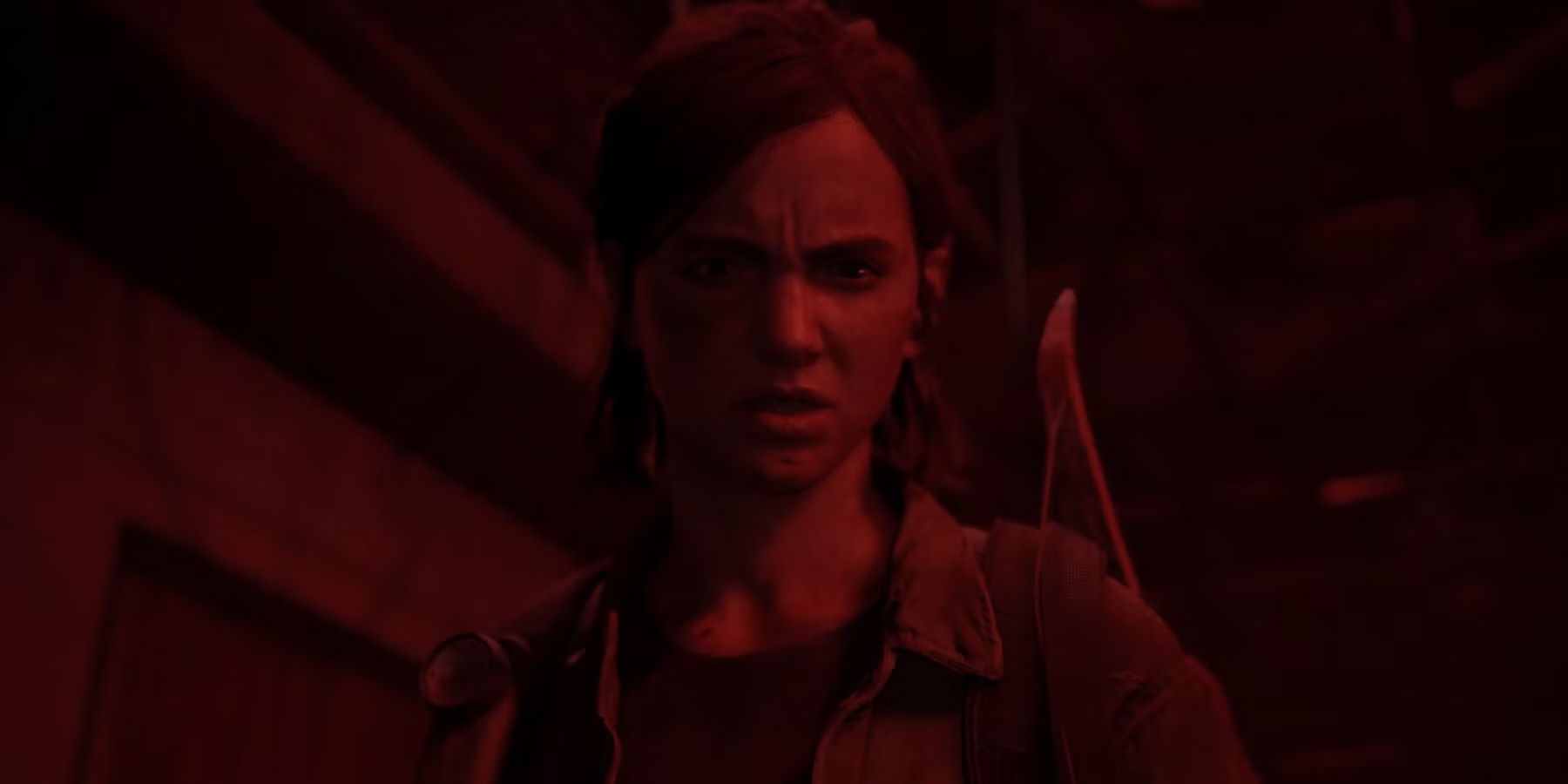 Close up of Ellie in The Last of Us Part 2