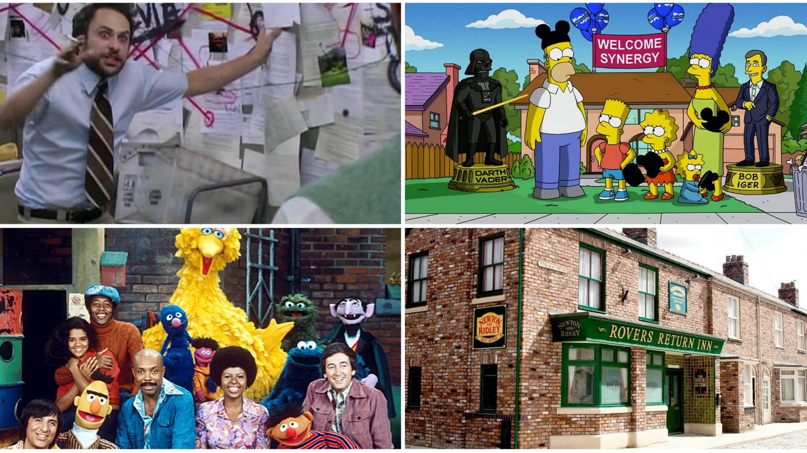 Longest TV Shows- It's Always Sunny in Philadelphia The Simpsons Sesame Street Coronation Street