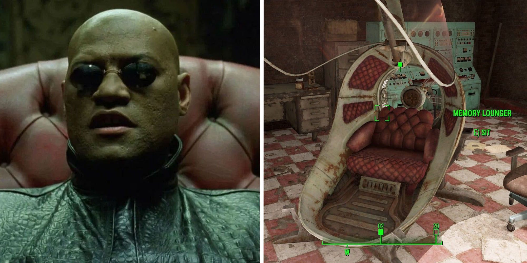 The Matrix Morpheus and the Memory Lounger in Fallout 4