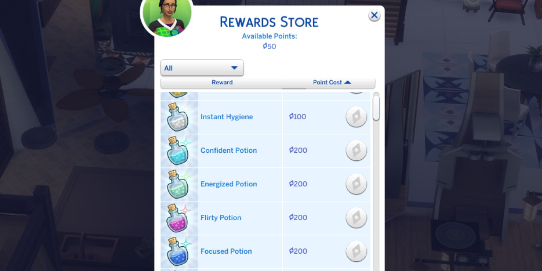 The Sims 4 Rewards Store