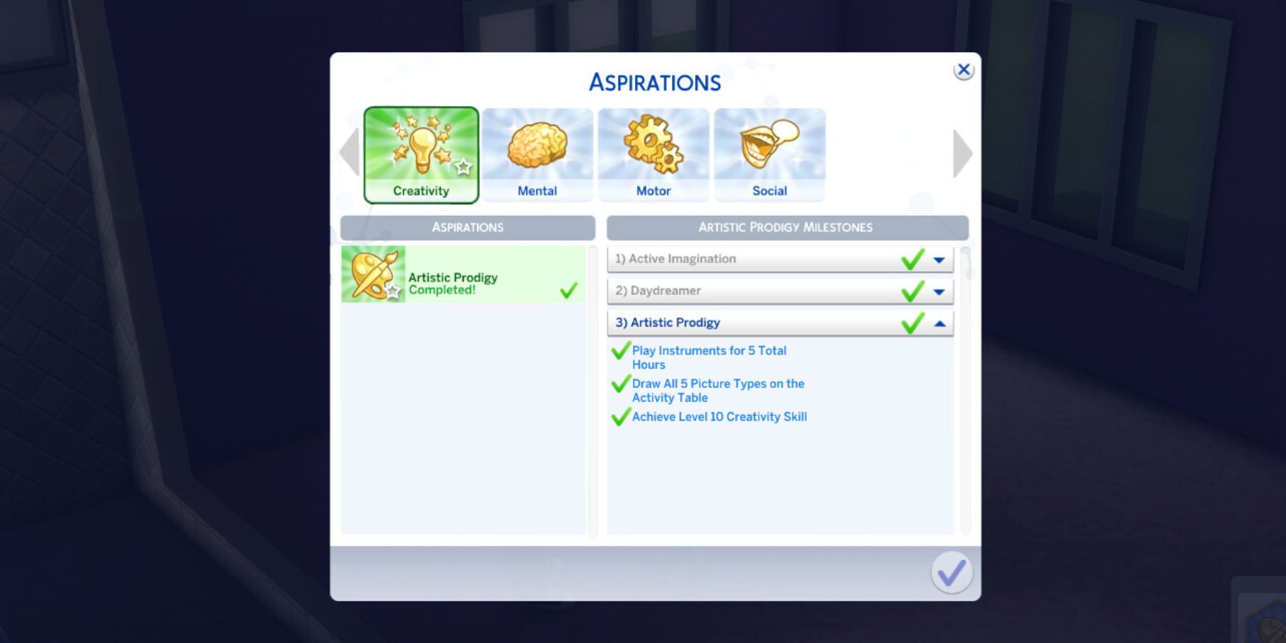 Les Sims 4 Aspiration 