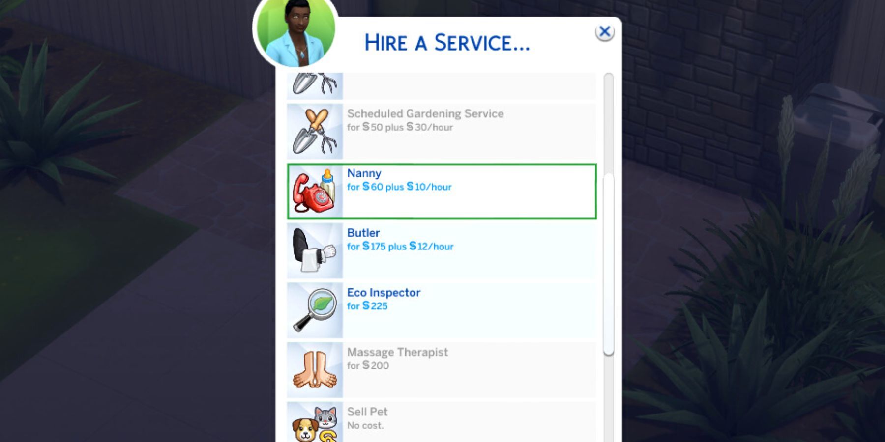 Les Sims 4 Louez un service