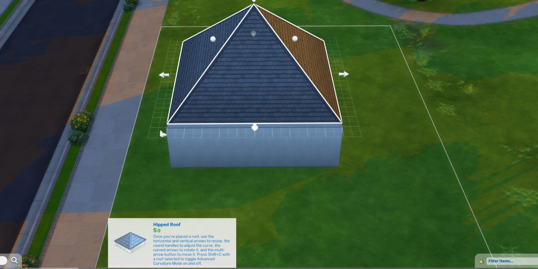 The Sims 4 Hipped roof