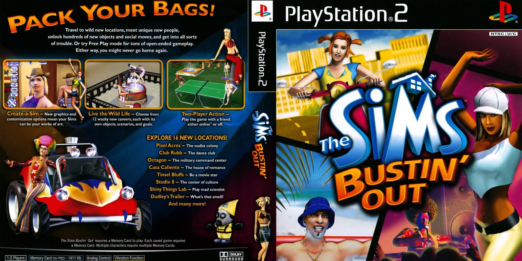 Box art from The Sims Bustin Out PS2 edition